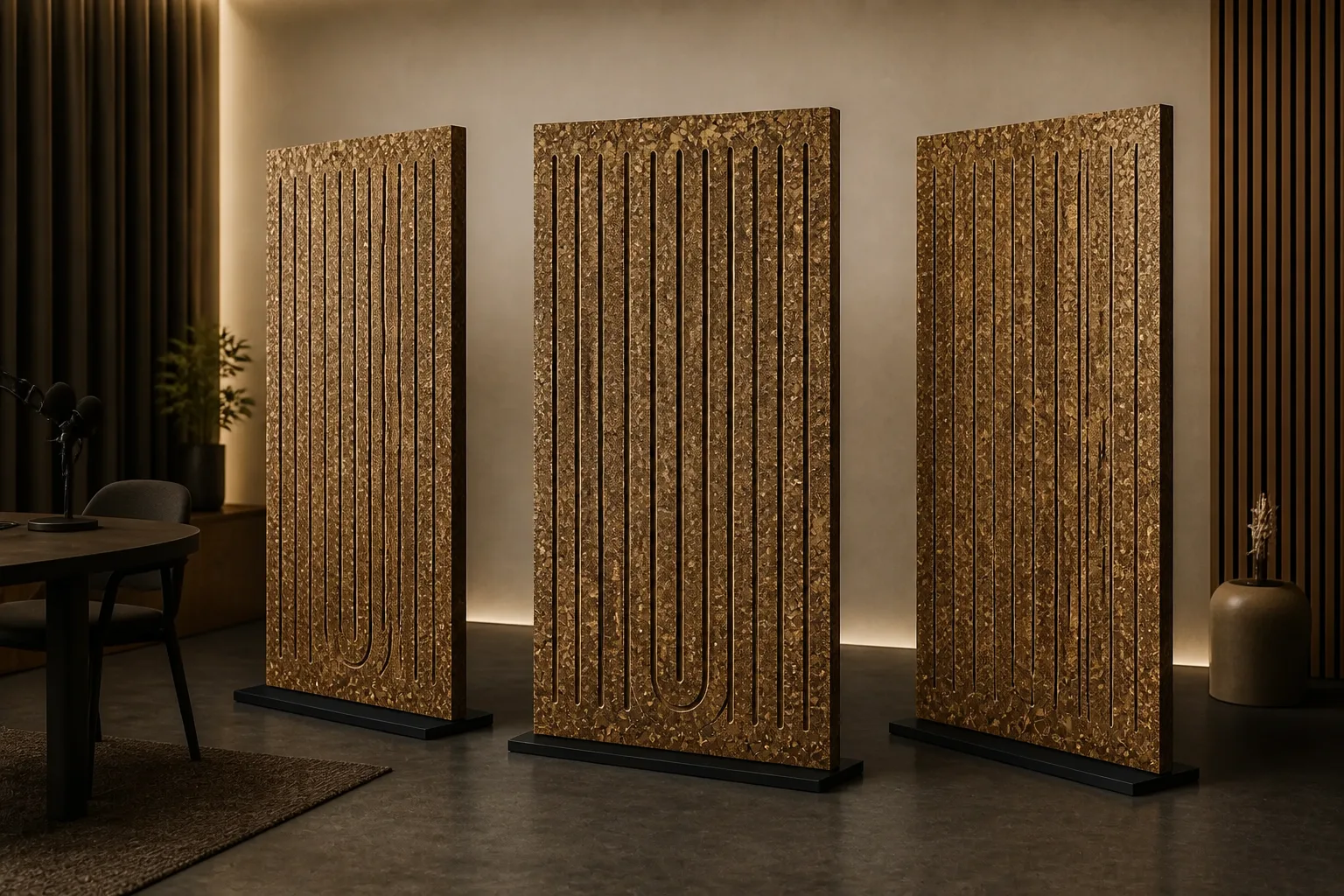 Free-standing LeafCore screen panels concept